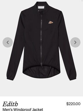 Men’s Black Café Du Cycliste Edith Windproof Jacket